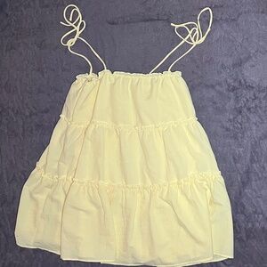 Fashion Nova Light Yellow Mini Dress